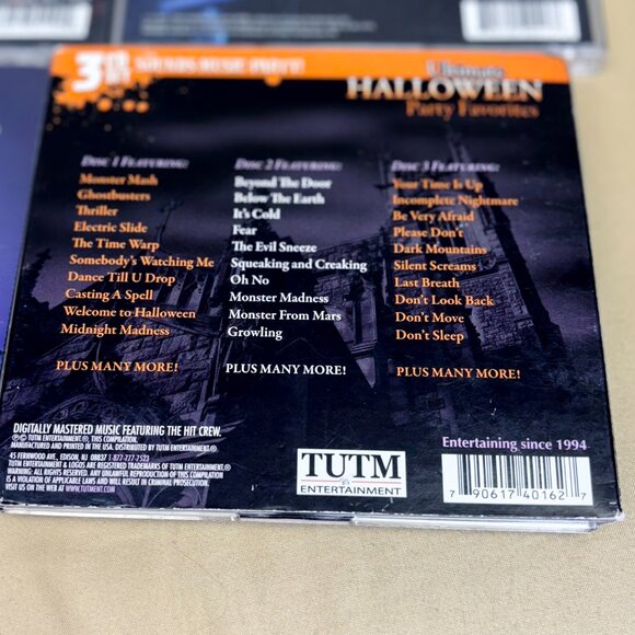 Halloween Music CDs Bundle of 6 Classic Holiday Party Sound Effects School Safe - Picture 7 of 9